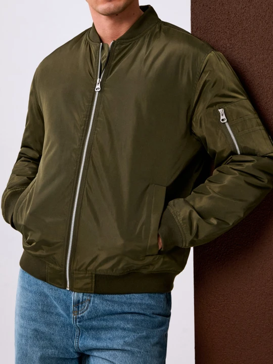 Zdjęcie produktu Sinsay - Kurtka bomberka z ociepleniem - khaki