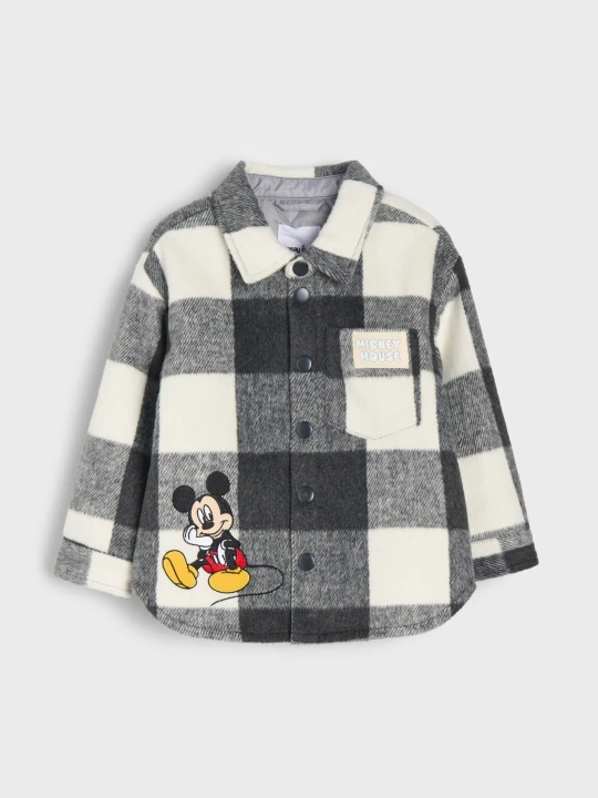 Zdjęcie produktu Sinsay - Kurtka koszulowa w kratę Minnie Mouse - kremowy