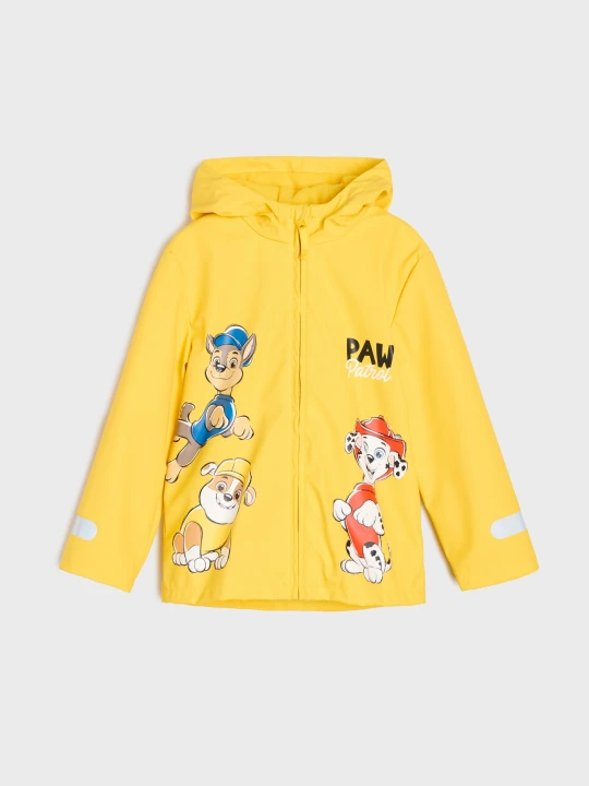 Zdjęcie produktu Sinsay - Kurtka przeciwdeszczowa z polarowym kapturem z odblaskowymi elementami PAW Patrol - żółty
