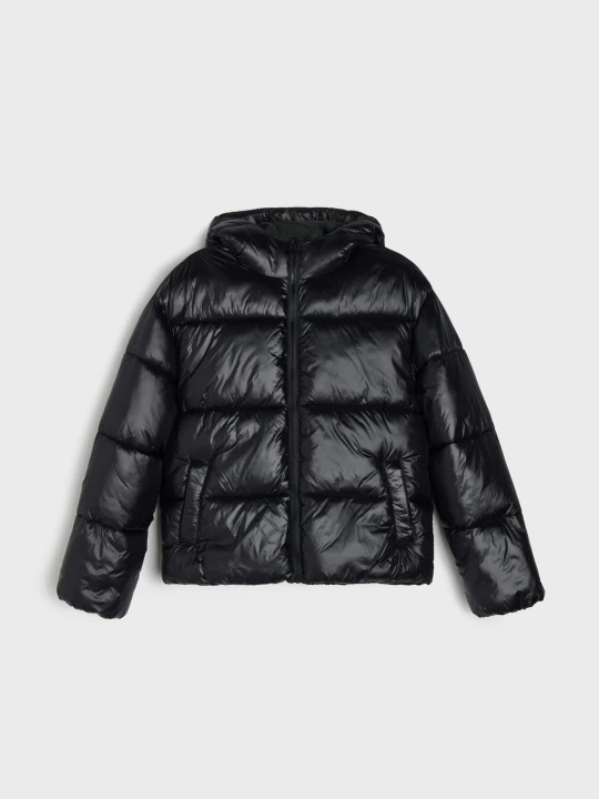 Zdjęcie produktu Sinsay - Kurtka puffer z kapturem - czarny