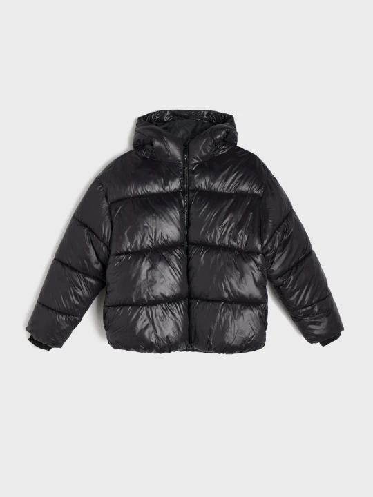 Zdjęcie produktu Sinsay - Kurtka puffer z kapturem - czarny