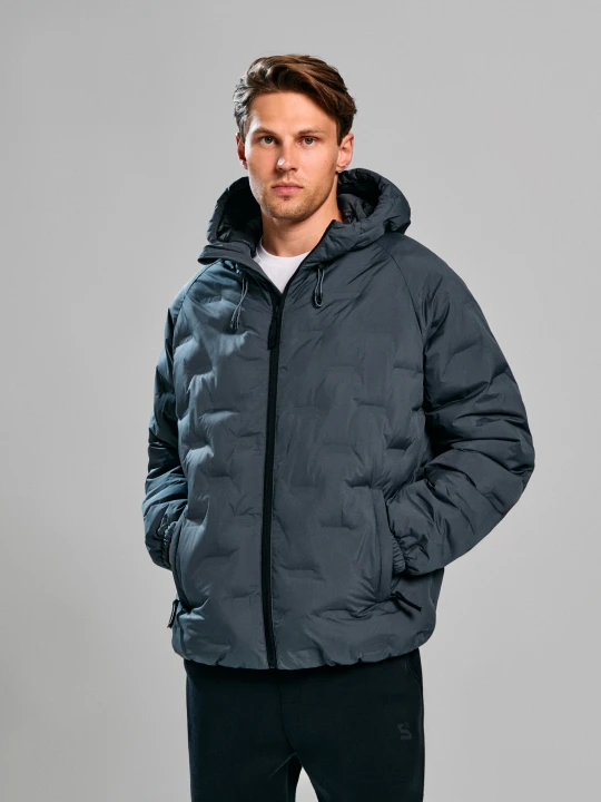 Zdjęcie produktu Sinsay - Kurtka puffer z kapturem SNSY PERFORMANCE - szary