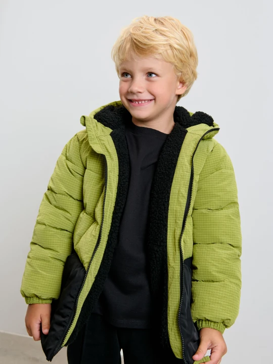 Zdjęcie produktu Sinsay - Kurtka puffer z kapturem - zielony