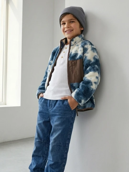 Zdjęcie produktu Sinsay - Kurtka sherpa ze wzorem tie dye - wielobarwny