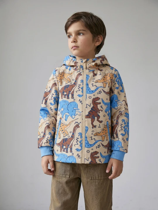 Zdjęcie produktu Sinsay - Kurtka softshell z odblaskowymi elementami i motywem dinozaurów - wielobarwny