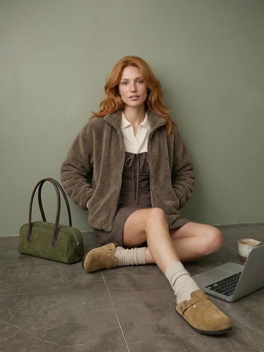 Zdjęcie produktu Sinsay - Kurtka teddy ze stójką na zamek - brązowy