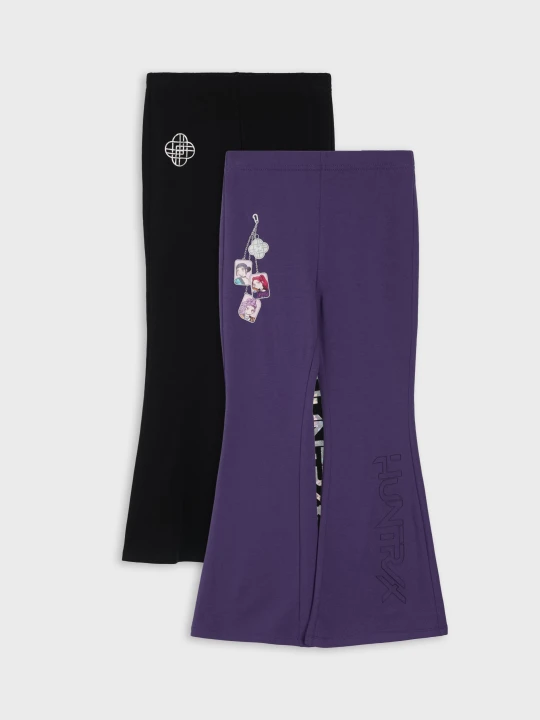 Zdjęcie produktu Sinsay - Legginsy flare 2 pack K-Pop Demon Hunters - wielobarwny