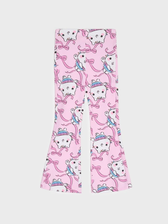 Zdjęcie produktu Sinsay - Legginsy flare z nadrukiem Gabby's Dollhouse - różowy