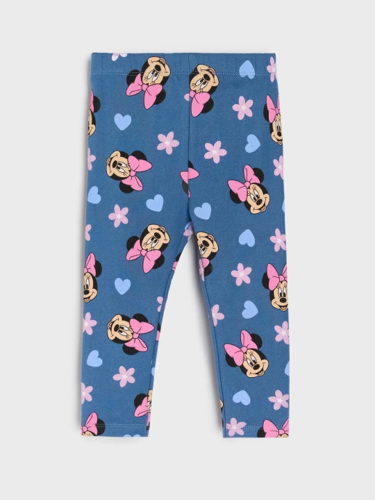Zdjęcie produktu Sinsay - Legginsy z bawełną Minnie Mouse - niebieski