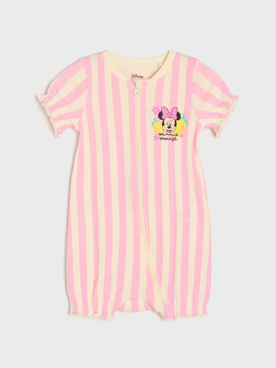 Zdjęcie produktu Sinsay - Letni kombinezon z nadrukiem Minnie Mouse - kremowy