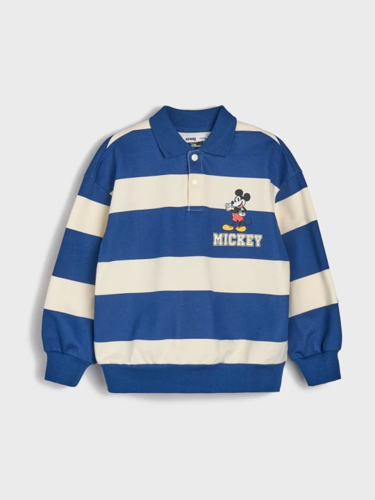 Zdjęcie produktu Sinsay - Luźna bluza z dzianiny French Terry z nadrukiem Mickey Mouse - wielobarwny