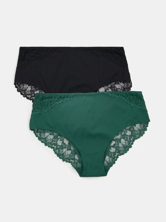 Zdjęcie produktu Sinsay - Majtki hipster z koronką 2 pack - wielobarwny