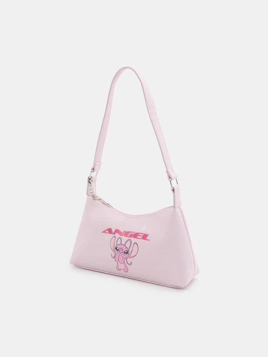 Zdjęcie produktu Sinsay - Mała torebka na ramię z łańcuszkiem Stitch - różowy