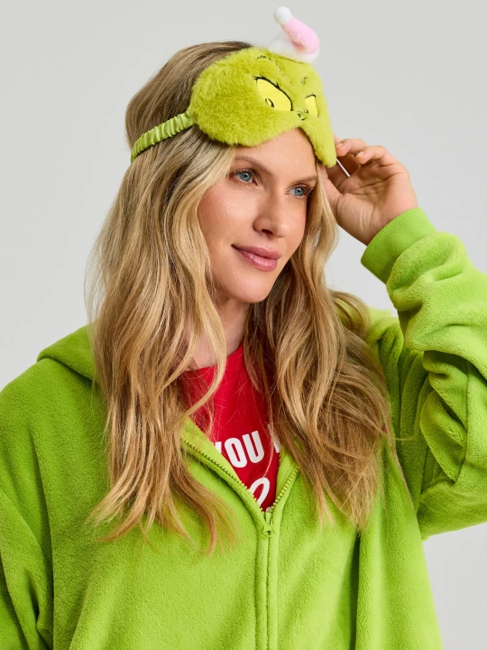 Zdjęcie produktu Sinsay - Maska do spania Grinch - zielony