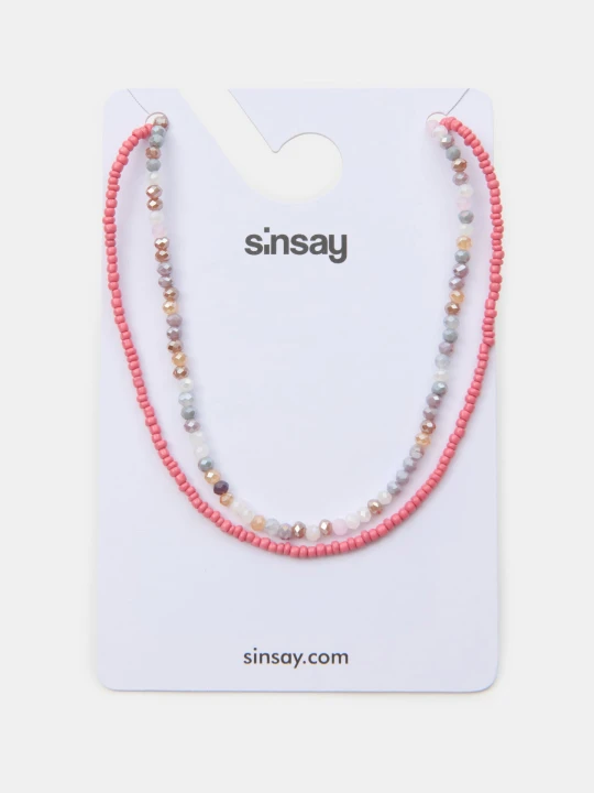 Zdjęcie produktu Sinsay - Naszyjniki z koralików 2 pack - wielobarwny