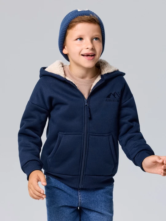 Zdjęcie produktu Sinsay - Ocieplana bluza z kapturem - granatowy