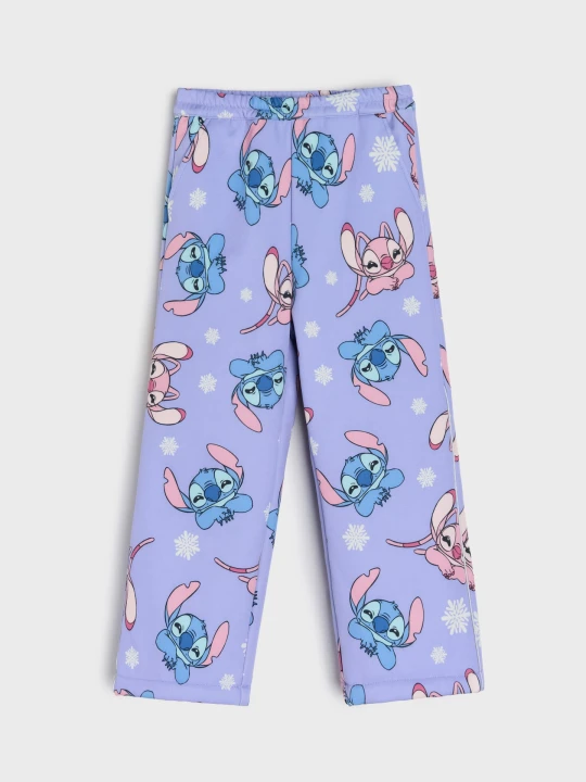 Zdjęcie produktu Sinsay - Ocieplane spodnie zimowe z elementami odblaskowymi Stitch - niebieski
