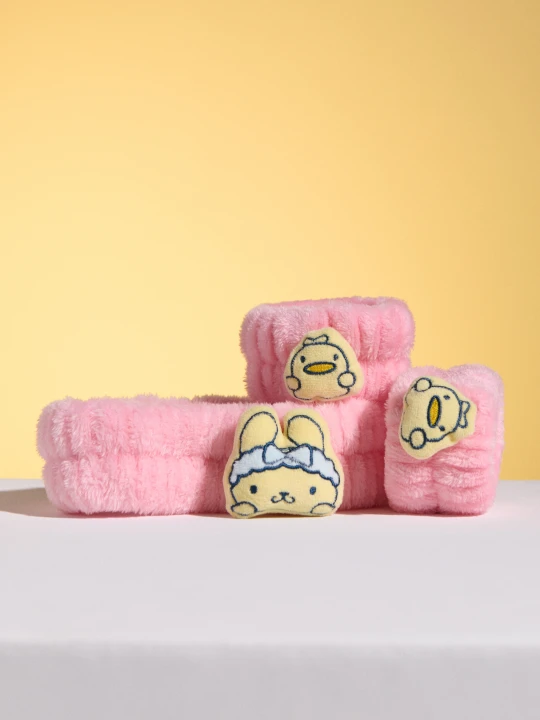 Zdjęcie produktu Sinsay - Opaski kosmetyczne na głowę i nadgarstki PomPomPurin - różowy