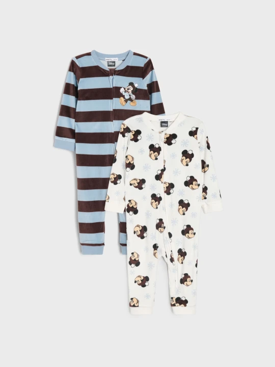 Zdjęcie produktu Sinsay - Pajacyki z bawełną i nadrukiem 2 pack Mickey Mouse - błękitny