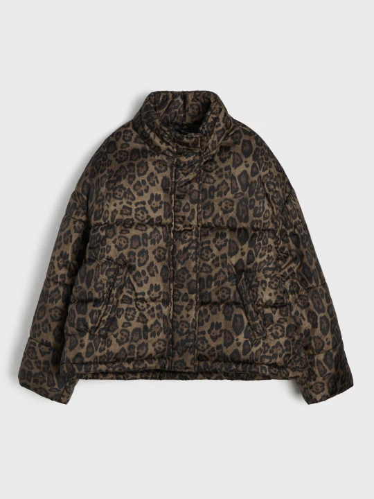 Zdjęcie produktu Sinsay - Pikowana kurtka puffer w panterkę - wielobarwny