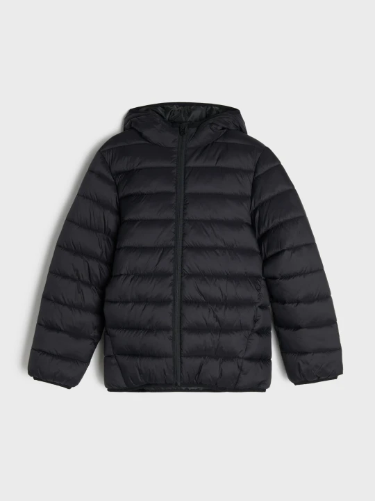 Zdjęcie produktu Sinsay - Pikowana kurtka puffer z kapturem - czarny