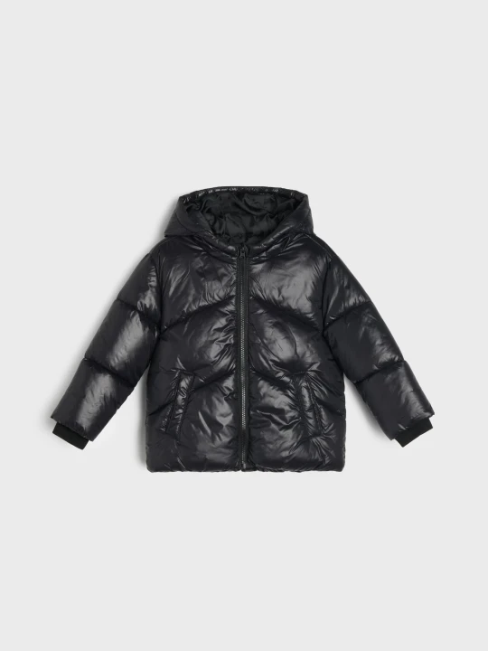 Zdjęcie produktu Sinsay - Pikowana kurtka puffer z kapturem - czarny