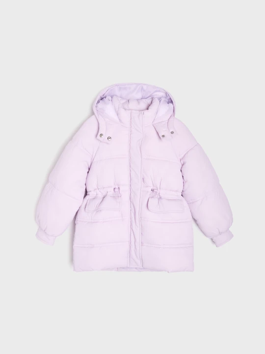 Zdjęcie produktu Sinsay - Pikowana kurtka puffer z kapturem - fioletowy