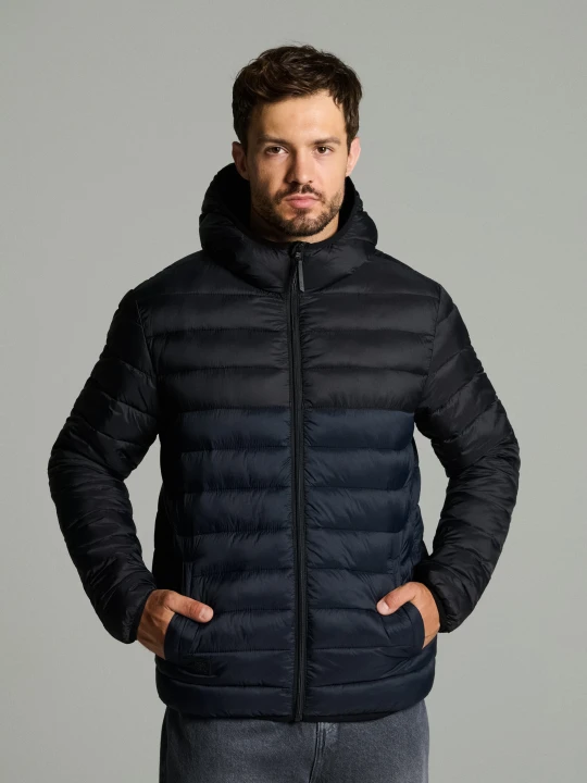 Zdjęcie produktu Sinsay - Pikowana kurtka puffer z kapturem - granatowy