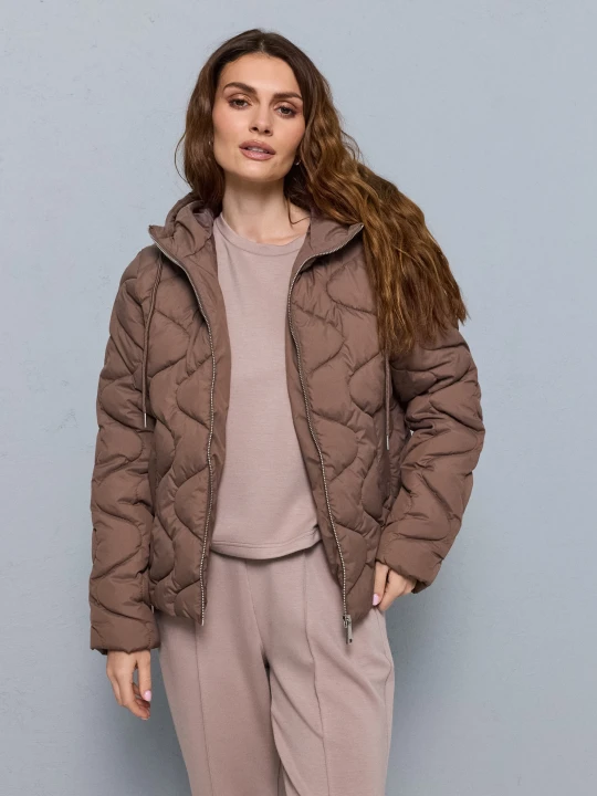 Zdjęcie produktu Sinsay - Pikowana kurtka puffer z kapturem i ściągaczami - fioletowy