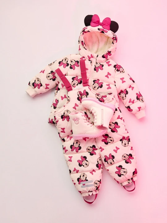 Zdjęcie produktu Sinsay - Pikowana kurtka puffer z kapturem Minnie Mouse - kremowy