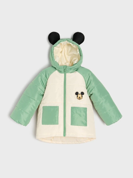 Zdjęcie produktu Sinsay - Pikowana kurtka z elementami 3D Mickey Mouse - kremowy