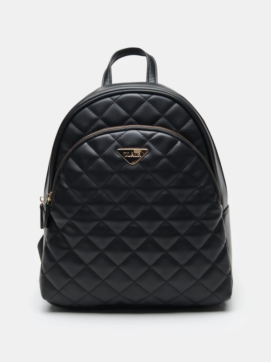 Zdjęcie produktu Sinsay - Pikowany plecak z imitacji skóry - czarny