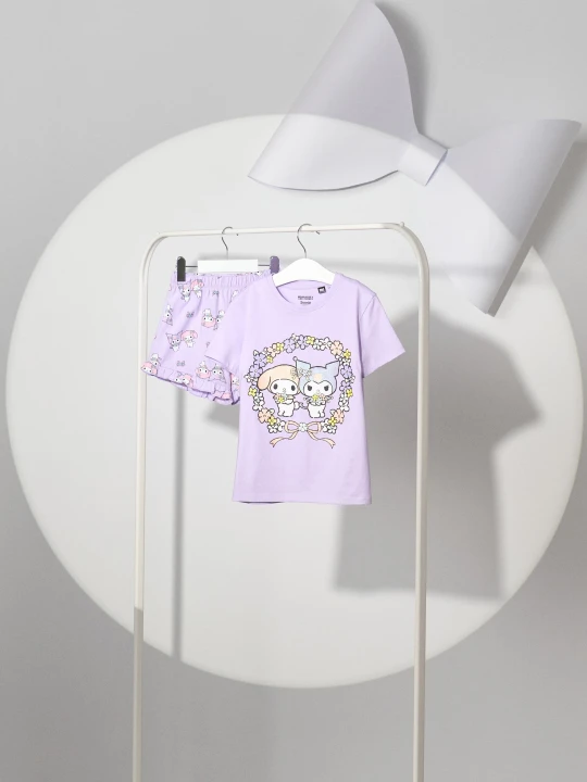 Zdjęcie produktu Sinsay - Piżama dwuczęściowa Hello Kitty - fioletowy