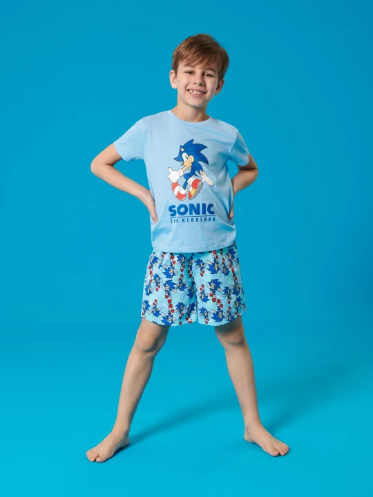 Zdjęcie produktu Sinsay - Piżama dwuczęściowa Sonic The Hedgehog - błękitny