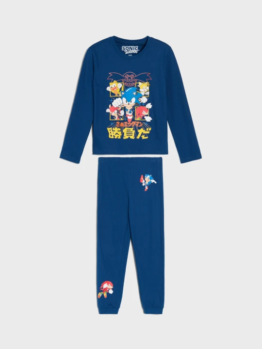 Zdjęcie produktu Sinsay - Piżama dwuczęściowa Sonic the Hedgehog - granatowy