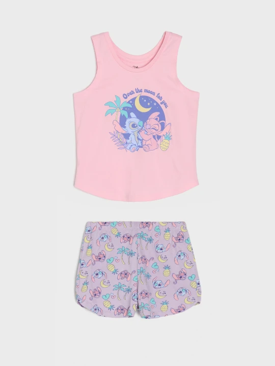 Zdjęcie produktu Sinsay - Piżama dwuczęściowa Stitch - różowy