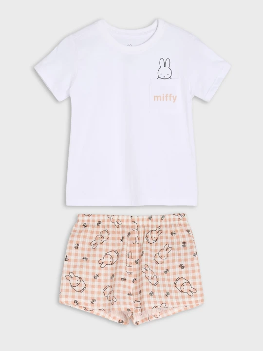 Zdjęcie produktu Sinsay - Piżama dwuczęściowa z ozdobną kieszonką Miffy - biały
