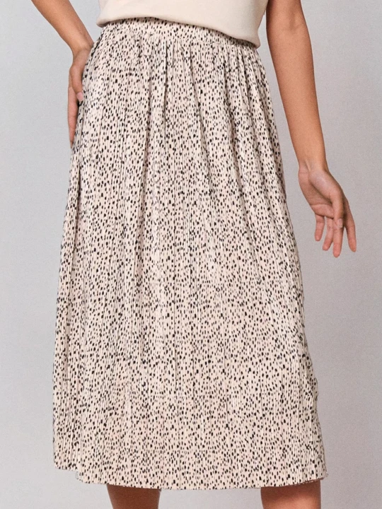 Zdjęcie produktu Sinsay - Plisowana spódnica midi w delikatny print - kremowy