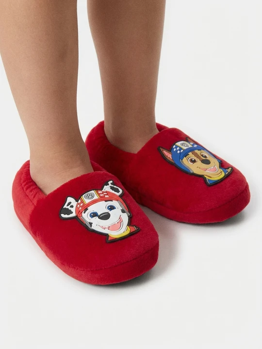 Zdjęcie produktu Sinsay - Pluszowe kapcie z gumową naszywką PAW Patrol - czerwony