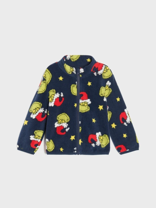 Zdjęcie produktu Sinsay - Polarowa bluza ze stójką Grinch - granatowy