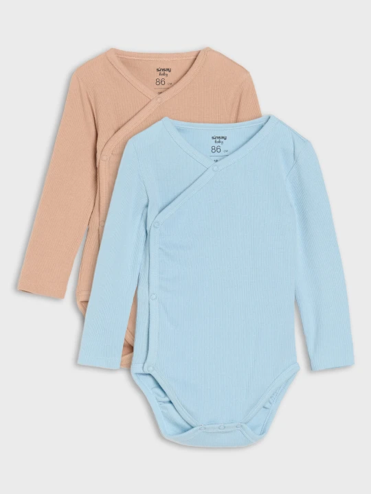 Zdjęcie produktu Sinsay - Prążkowane body 2 pack - brązowy