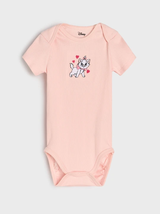 Zdjęcie produktu Sinsay - Prążkowane body z haftem Marie - różowy