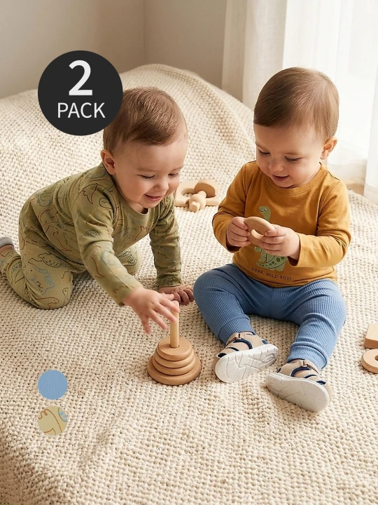 Zdjęcie produktu Sinsay - Prążkowane legginsy 2 pack - zielony