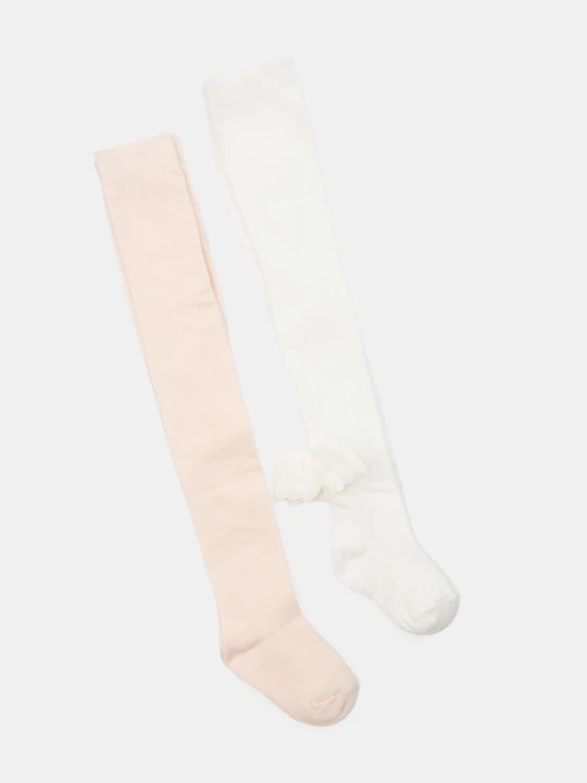 Zdjęcie produktu Sinsay - Prążkowane rajstopy 2 pack - kremowy