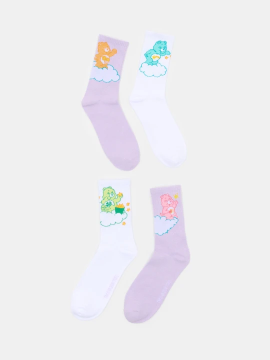 Zdjęcie produktu Sinsay - Prążkowane skarpetki 4 pack Care Bears - wielobarwny