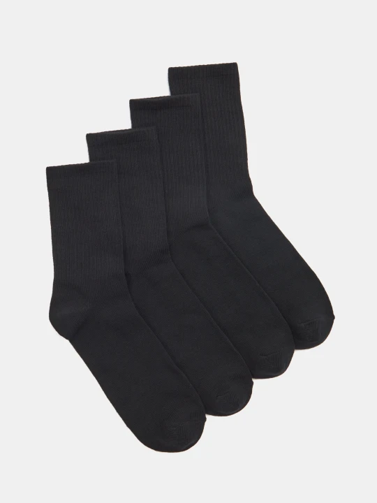 Zdjęcie produktu Sinsay - Prążkowane skarpetki 4 pack - czarny