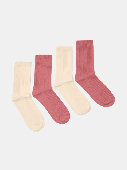 Zdjęcie produktu Sinsay - Prążkowane skarpetki 4 pack - wielobarwny