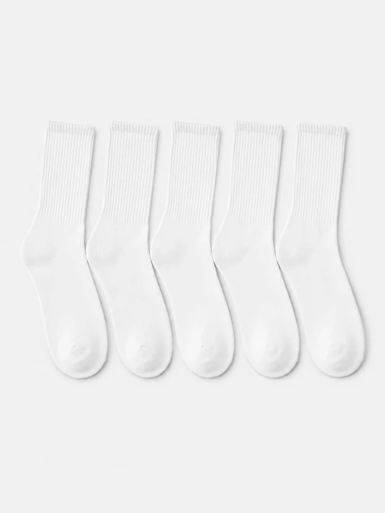 Zdjęcie produktu Sinsay - Prążkowane skarpetki z bawełną 5 pack - biały