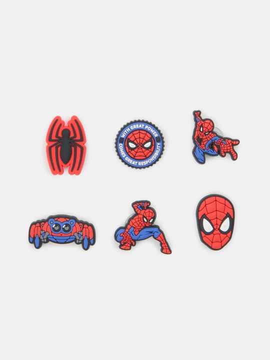 Zdjęcie produktu Sinsay - Przypinki do butów 6 pack Spider-Man - wielobarwny