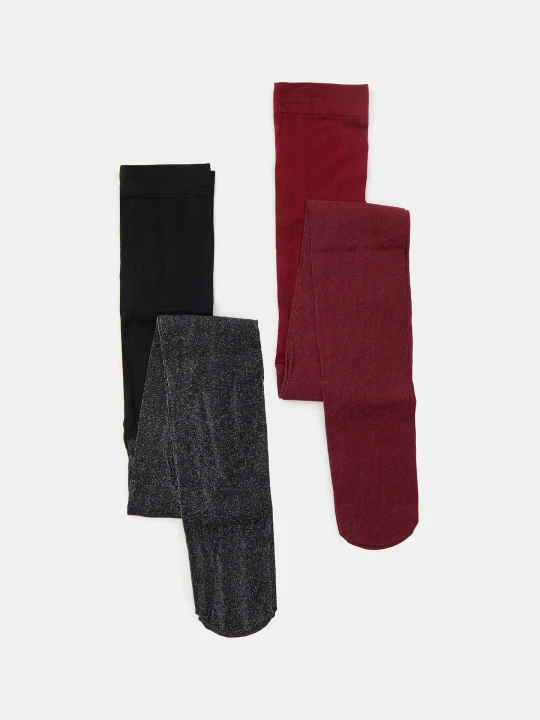 Zdjęcie produktu Sinsay - Rajstopy z metaliczną nitką 2 pack - wielobarwny